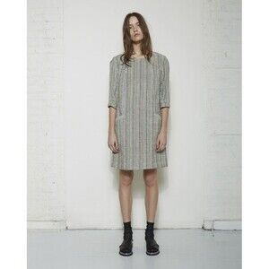 A.P.C. Pattie Dress Linen Smock Dress Stripes Size Small MSRP $295